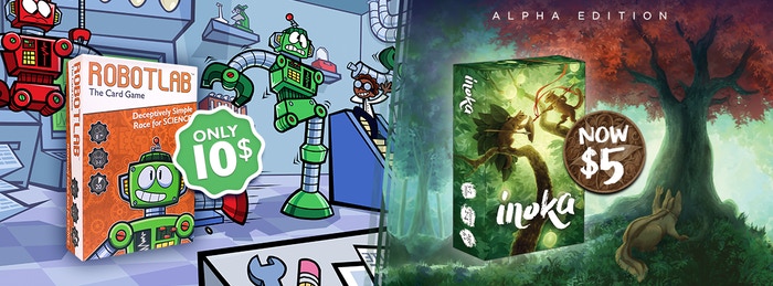 Discounts: 1) RobotLab is $10, 2) Inoka Alpha Edition is $5